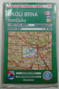 mapa - KČT 83 - Okolí Brna - Ivančicko