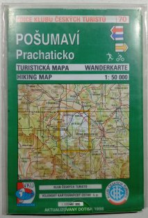 mapa - KČT 70 - Pošumaví - Prachaticko